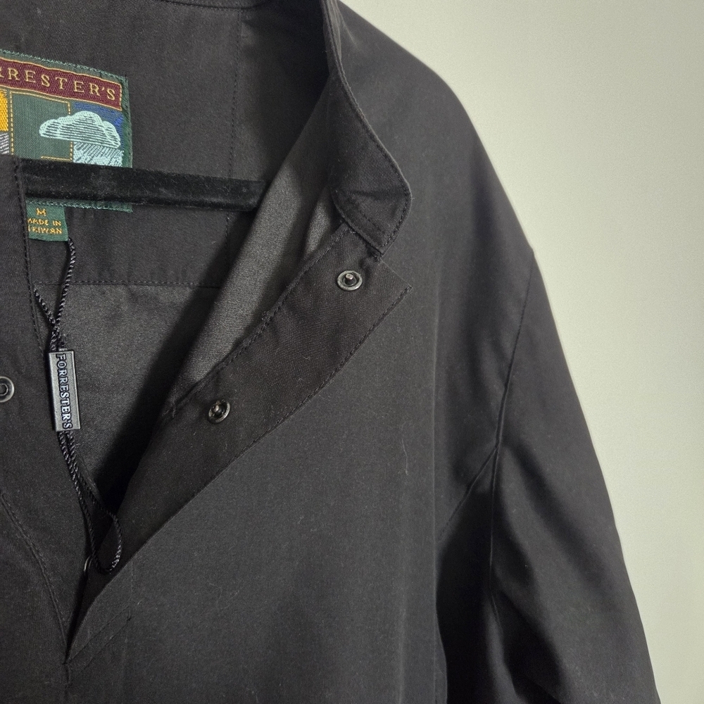 Men's Vintage Jacket Windbreaker Medium  Forrester's brand pullover Color Black